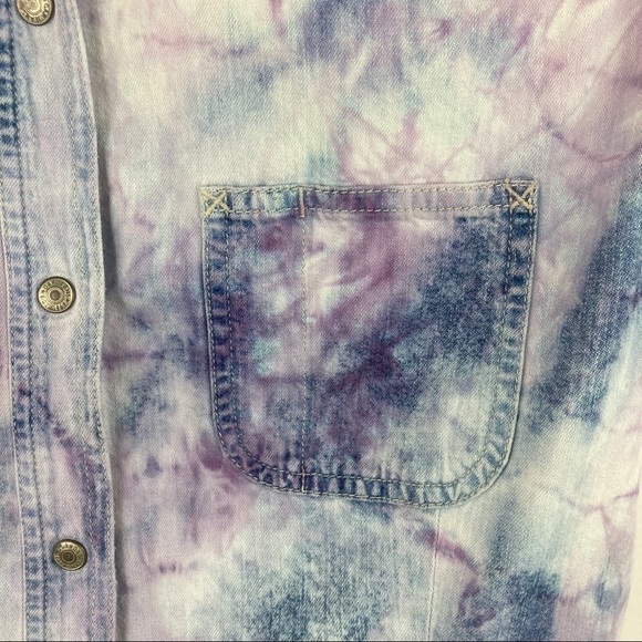 CUSTOM Gap Reverse Tie Dye Snap-Up L - Picture 8 of 12